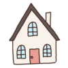 三角屋根の家