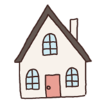 三角屋根の家