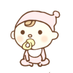 女の子赤ちゃんお座り