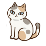 2色毛の猫